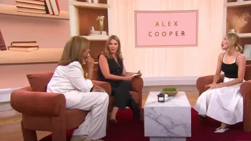 Stuart Weitzman Carmen Brown Espadrille Wedge Platform Sandals In Adobe worn by Hoda Kotb as seen in Today on  July 8, 2024