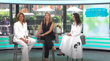 Pearl by Lela Rose Linen Vest worn by Jenna Bush Hager as seen in Today with Hoda & Jenna on July 8, 2024