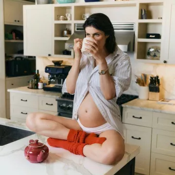 Brother Vellies Cloud Sock worn by Alexandra Daddario on Vogue on July 10, 2024