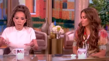 Alice + Olivia Brentley Bow Blouse worn by Alyssa Farah as seen in The View on  July 10, 2024