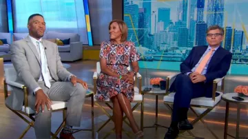 Bottega Veneta Stretch Mesh and Leather Pumps worn by Robin Roberts as seen in Good Morning America on July 9, 2024