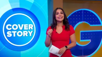Black Halo Gypsy Rose Sheath Dress worn by Diane Macedo as seen in Good Morning America on July 10, 2024