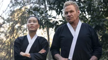 Get the looks of Cobra Kai: Black Martial Arts Karate Uniform worn by John Kreese (Martin Kove) in season 6, episode 3