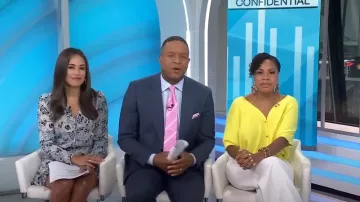 Veronica Beard Riggins Vestido floral con botones en la parte delantera usado por Kaylee Hartung como se ve en Today el 11 de julio de 2024