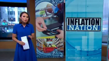 Theory Belted Midi Shirtdress worn by Elizabeth Schulze as seen in Good Morning America on July 11, 2024