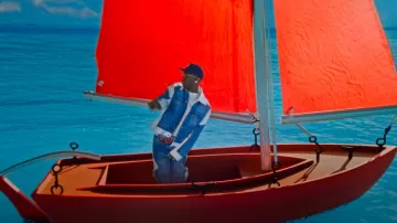 Jean Paul Gaultier Blue & White Trompe L'oeil Denim Jacket worn by Lil Yachty in YG - Stupid (feat. Lil Yachty and Babyface Ray) [Official Music Video]