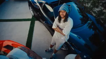 Maison Mihara Yasuhiro Grey Faded Dog Print T-Shirt worn by Babyface Ray in YG - Stupid (feat. Lil Yachty and Babyface Ray) [Official Music Video]