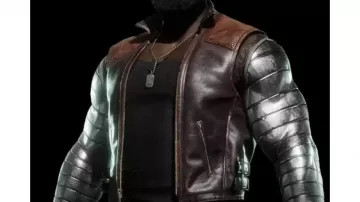 Mortal Kombat 11 Outfits: Jax is wearing Brown Leather Vest in the video game