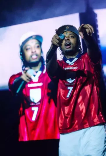 Umbro 1997-99 England #7 Beckham Red Jersey worn by 21 Savage on the Instagram account @21savage