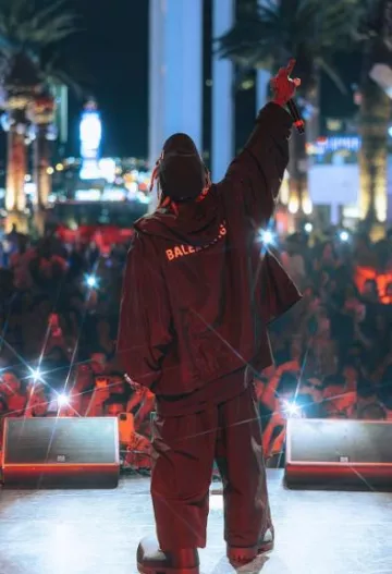 Balenciaga Black Back Logo Windbreaker Jacket worn by Lil Wayne on the Instagram account @draislv