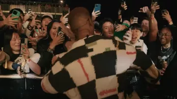 Zegna x The Elder Statesman Green Checkered Cardigan worn by Kid Cudi in Kid Cudi - SUPERBOY [Official Video]