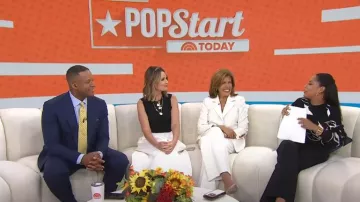 Chaqueta Veronica Beard Battista Dickey en Crudo Multi usada por Hoda Kotb como se ve en Today el 12 de julio de 2024