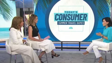 Veronica Beard Heyser Pantalones a rayas usados por Hoda Kotb como se ve en Today el 12 de julio de 2024