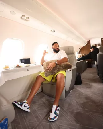 Polo Ralph Lauren Maillot de corps à col rond blanc porté par DJ Khaled sur le compte Instagram @djkhaled