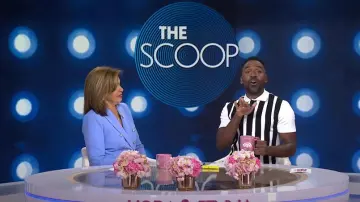 Jacquemus Le Polo Maille Ola Shirt worn by Justin Sylvester as seen in Today on  July 15, 2024