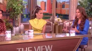 L'Agence Cameron Maxi Shirtdress worn by Alyssa Farah as seen in The View on July 15, 2024