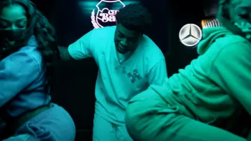 Rhude White & Black Stripe Ski Trackpants worn by Yungeen Ace in Yungeen Ace - Ready To Die (Official Music Video)