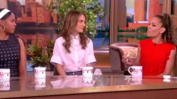 A.W.A.K.E. Mode Rectangle Appliqué Midi-Dress worn by Sunny Hostin as seen in The View on  July 15, 2024