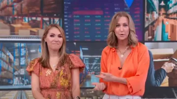 Robe Ulla Johnson Remi portée par Lori Bergamotto vue dans Good Morning America le 15 juillet 2024