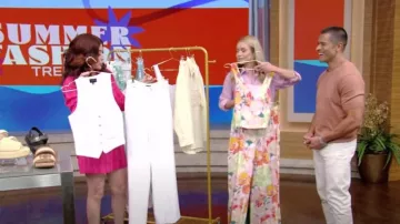 On 34th Embroidered Pull-On Shorts worn by Amy Goodman as seen in LIVE with Kelly and Mark on  July 12, 2024