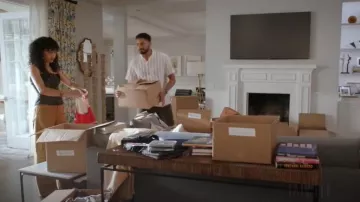 Ganni Striped V-Neck Cardigan worn by Olivia Baker (Samantha Logan) as seen in All American (S06E15)