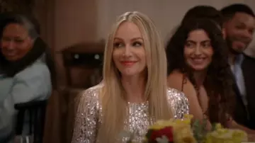 Le Superbe Studio 54 Kate Sequin Dress worn by Laura Fine-Baker (Monet Mazur) as seen in All American (S06E15)