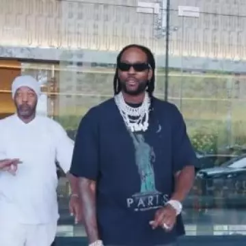 Balenciaga Black Rectangle Hamptons Sunglasses worn by 2 Chainz on the Instagram account @2chainz