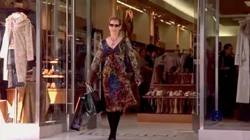 Freaky Friday Movie Outfits: Jamie Lee Curtis is wearing Diane von Furstenberg Dionise Silk Dress to play Tess Coleman