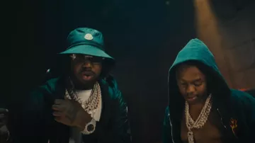 Moncler Black Nylon Logo Patch Bucket Hat usado por EST Gee en 42 Dugg - Since When (Feat. EST Gee) [Video Musical Oficial]