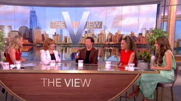 Saloni Fleur F Silk Jacquard Sleeveless Midi Dress worn by Alyssa Farah as seen in The View on  July 16, 2024