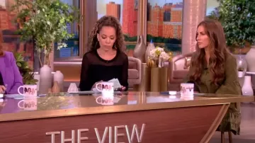 LA DoubleJ Choux Ruffled Tiered Cotton-poplin Mini Dress worn by Alyssa Farah as seen in The View on  July 17, 2024