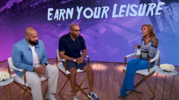 Michael Kors High-Waisted Flared Trousers worn by Robin Roberts as seen in Good Morning America on July 16, 2024