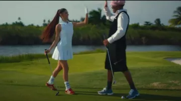 Chanel Black & Grey Tweed Print Sneakers lucidas por Myke Towers en Myke Towers, Renn, Nio García, Yexel - MAQUILLAJE (Remix) Official Video