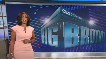 Robe Nora Gardner Daphne portée par Gayle King telle que vue dans CBS Mornings le 16 juillet 2024