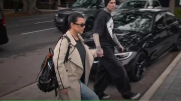 Chanel Rain Coat worn by Kourtney Kardashian as seen in The Kardashians (S05E09)