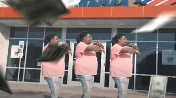 Who Decides War Blue & Rainbow ROYGBIV Scripture Jeans worn by Big Homiie G in Big Homiie G - Realer and Realer