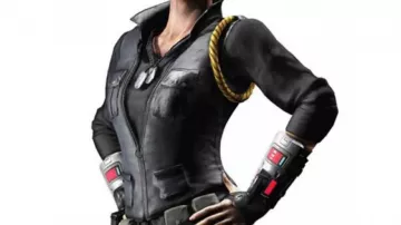 Mortal Kombat 11 Outfits: Black Leather Vest worn by Sonya Blade in the video game
