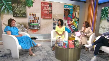 Ciebon Isabella Cotton Eyelet Maxi Shirtdress worn by Sarah Gelman as seen in CBS Mornings on July 19, 2024