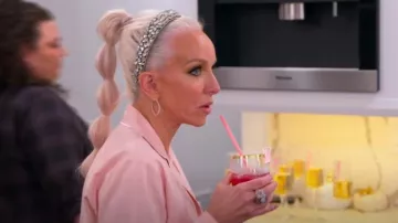 Diadema de diamantes de imitación Bling Barroco acolchado Cristal Fashion Party Banda para el cabello usada por Margaret Josephs como se ve en The Real Housewives of New Jersey (S14E11)