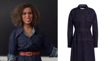 Blue Denim Dress of Paige Alexander (Kerry Washington) in UnPrisoned (S02E06)