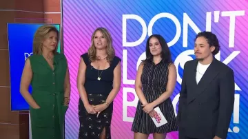 Alice + Olivia Libby Skirt worn by Donna Farizan as seen in Today with Hoda & Jenna on July 19, 2024