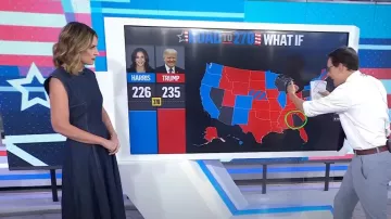 Vestido midi de mezclilla plisada Emilia Wickstead Mara usado por Savannah Guthrie como se ve en Today el 22 de julio de 2024