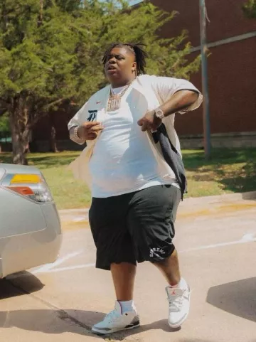 Supreme x Champion Black Mesh Logo Shorts worn by BigXthaPlug on the Instagram account @bigxthaplug