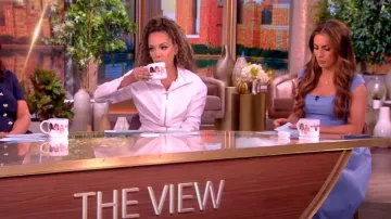 Staud Wells Pleated Stretch-cotton Poplin Midi Dress worn by Alyssa Farah as seen in The View on July 22, 2024