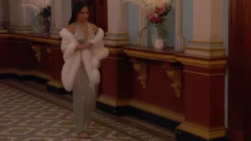 Sandale Gianvito Rossi Cannes en Noir et Cristal portée par Jenn Tran comme on le voit dans The Bachelorette (S21E03)