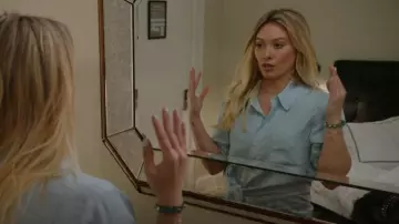 Valentino Garavani Leather Rockstud Bracelet worn by Kelsey Peters (Hilary Duff) as seen in Younger (S04E01)