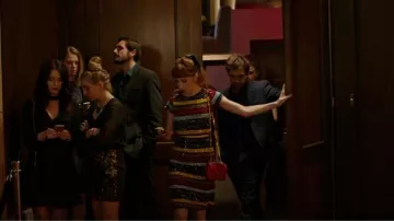 Alice and Olivia Ramos Sequin Embellished Skirt worn by Lauren Heller (Molly Kate Bernard) as seen in Younger (S04E01)