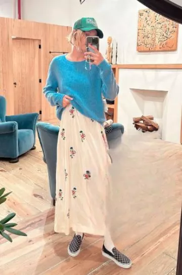 Vans Classic Slip-On Checkerboard Shoe worn by Gigi Hadid on Her Instagram Post on July 24, 2024