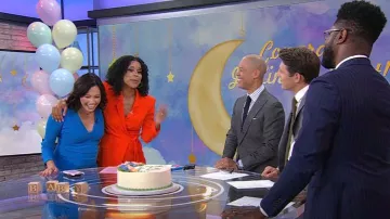 Simkhai Melba Dress worn by Jo Ling Kent as seen in CBS Mornings on July 24, 2024