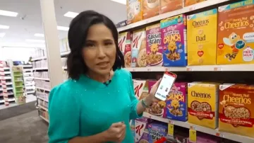 Generation Love Mia Sequin Sweater worn by Vicky Nguyen as seen in Today on  July 24, 2024